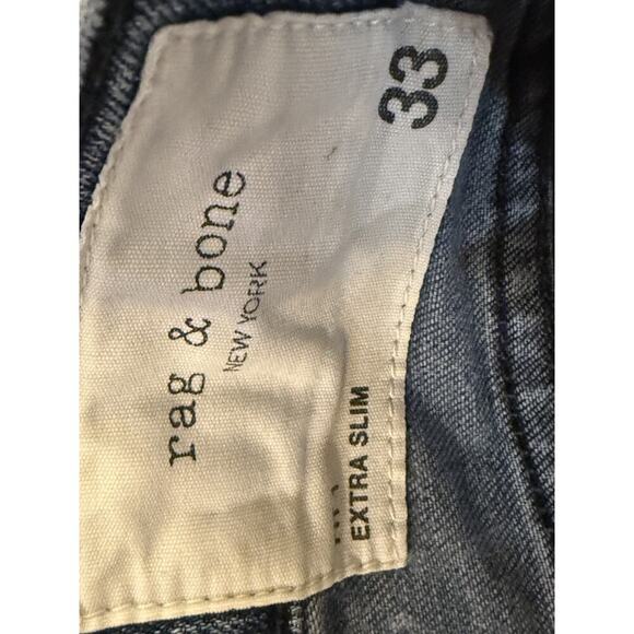 Rag & Bone Jeans Mens 33 Blue Extra Slim Bayview M1224K510BYV Stretch Denim - Picture 3 of 9